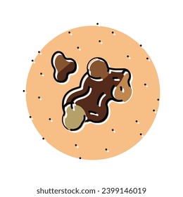 multiple colors mole melanoma color icon vector. multiple colors mole melanoma sign. isolated symbol illustration