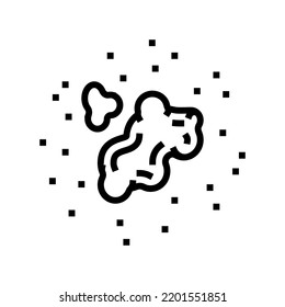 multiple colors mole melanoma line icon vector. multiple colors mole melanoma sign. isolated contour symbol black illustration