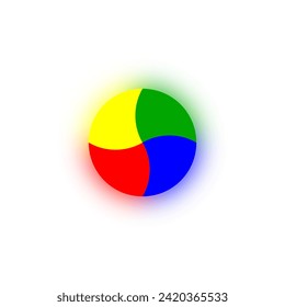 Multiple colour in a circle vector