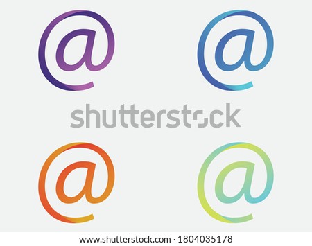 multiple colour at the rate sign vector illustration design.
