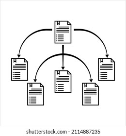 Multiple Copy Icon, Multi Duplication Of Information, Replicate Copy Vector Art Illustration