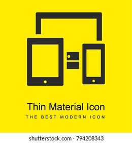Multiple device support bright yellow material minimal icon or logo design