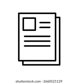 Vários ícones de documentos, materiais, monocromáticos, ilustrações