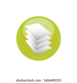 Multiple documents flat vector icon isolated on white background