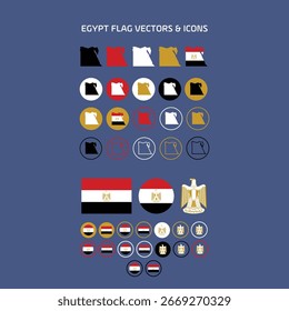 Mehrere Ägypten abstrakte Icons Design