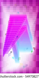 multiple fantasy at F Alphabet vector background, set in theoretical appearance