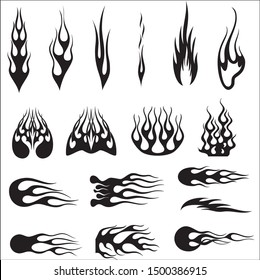 multiple flame shape tattoo design vector image