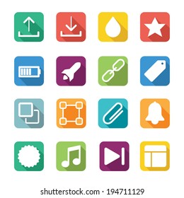 Multiple flat icons set #5 EPS 10