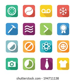 Multiple flat icons set #6 EPS 10