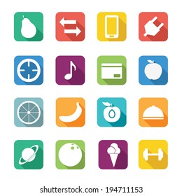 Multiple flat icons set #9 EPS 10