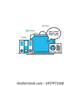 multiple folder vector. folder icon. filled outline style