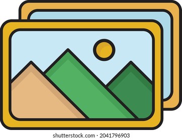 Multiple Gallery Vector Icon that can easily modify or edit

