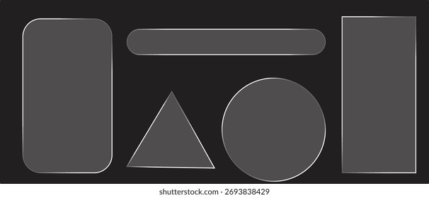 Conjunto de iconos de vidrio múltiple para su uso