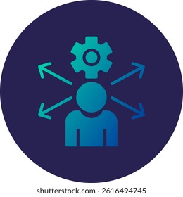 Multiple Glyph Circle Gradient Icon