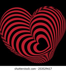 multiple heart abstract background
