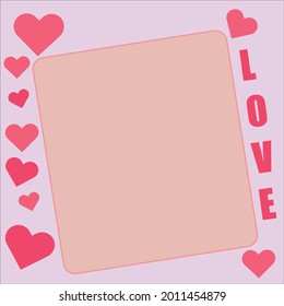 Multiple heart icons for making greeting cards.