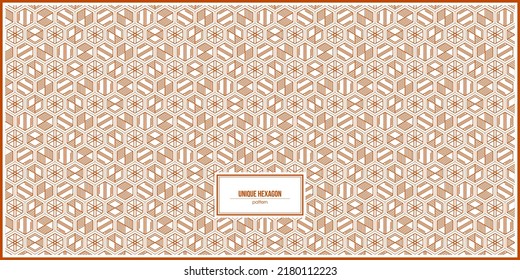 multiple hexagon shape with random fill pattern