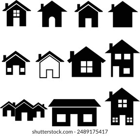 multiple house icon eps format