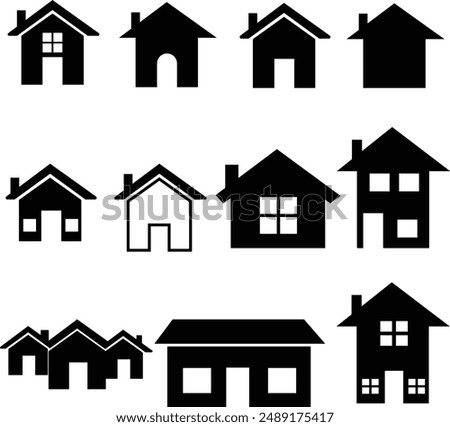 multiple house icon eps format