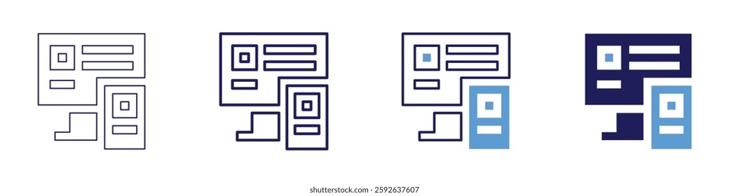 Multiple icon in 4 different styles. Thin Line, Line, Bold Line, Duotone. Duotone style. Editable stroke.