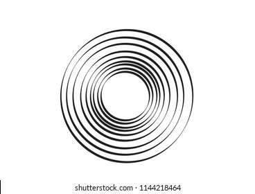 Multiple Illusionary Rings. Editable Clip Art. 