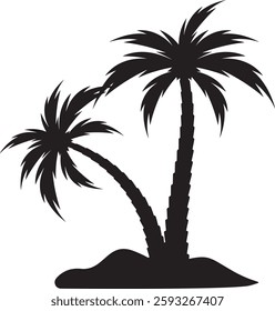 Multiple items Highly Detailed Palm Tree Silhouettes