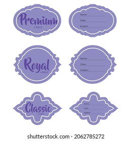 Multiple Label - Name slip designs for Print | All in one sticker collection | Educational, Name Slip for kids, Books, Notebook