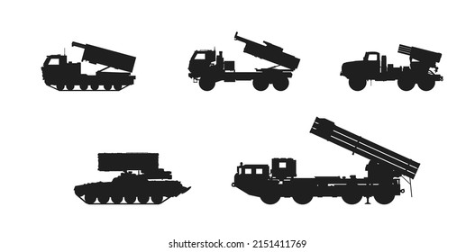 Multiple Launch Rocket System Set Heavy Stock Vector (Royalty Free ...