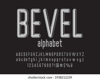 multiple layered style alphabet design with uppercase, lowercase, numbers and symbol