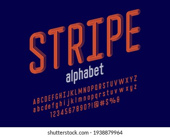 multiple layered style alphabet design with uppercase, lowercase, numbers and symbol
