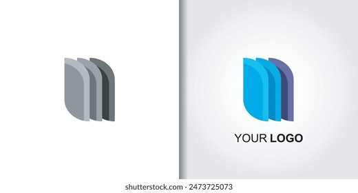 multiple layers logo icon template