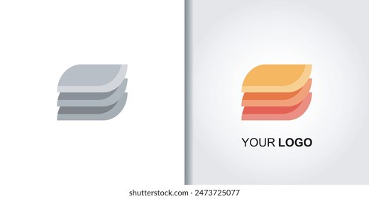 multiple layers logo icon template