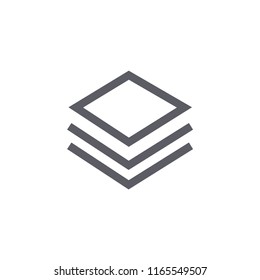 Multiple Layers Modern Simple Outline Vector Icon