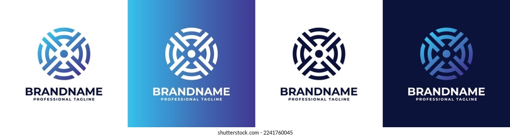 Multiple Letter H Technology Logo,  Letter H Propeller Logo. Suitable for any business with H initials.