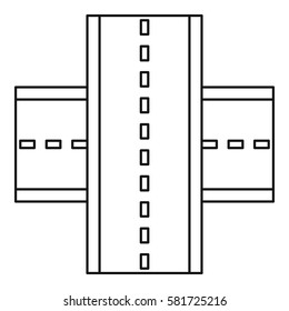 Multiple level highway icon. Outline illustration of multiple level highway vector icon for web