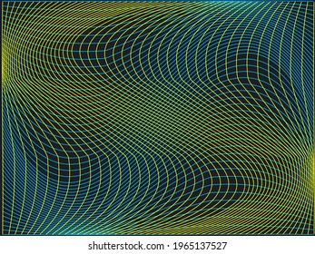 Múltiples líneas de arte de 2 colores mezclados.