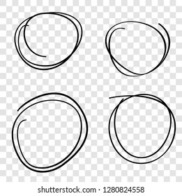 multiple line rectangle oval and circle crayon message note, at transparent effect background
