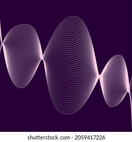 Multiple lines. Light colored lines on a dark background