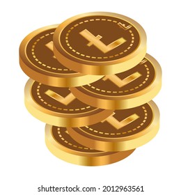 multiple litecoins form a ladder