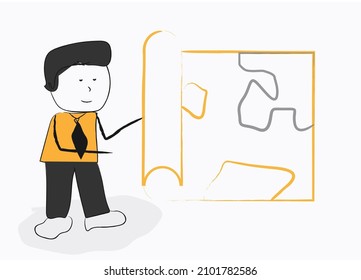 Multiple Maps icon with cartoon design