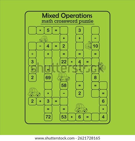 Multiple math calculations maze puzzle worksheet for child  