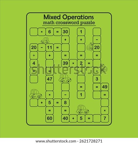 Multiple math calculations maze puzzle worksheet for child  