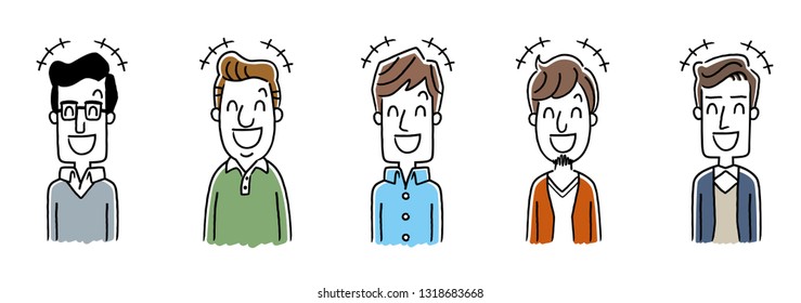 Multiple men: laugh, have fun