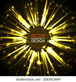 Multiple moving lights. Abstract glowing background.