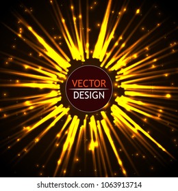 Multiple moving lights. Abstract glowing background.