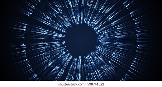 Multiple moving lights. Abstract glowing background.