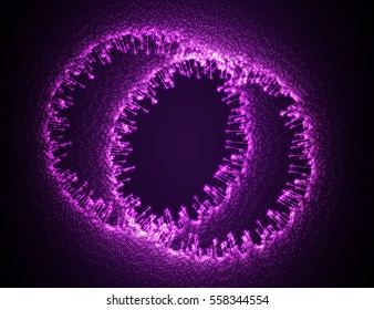 Multiple moving lights. Abstract glowing background.