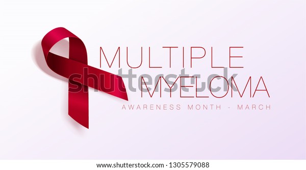 Multiple Myeloma Awareness Calligraphy Poster Design Stock Vector ...