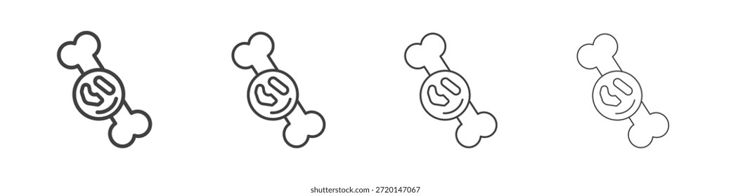 Pictograma lineal del concepto del icono del mieloma múltiple. Ilustración de elemento simple.