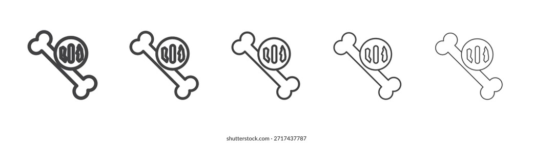 Multiple myeloma icon in linear strokes concept
